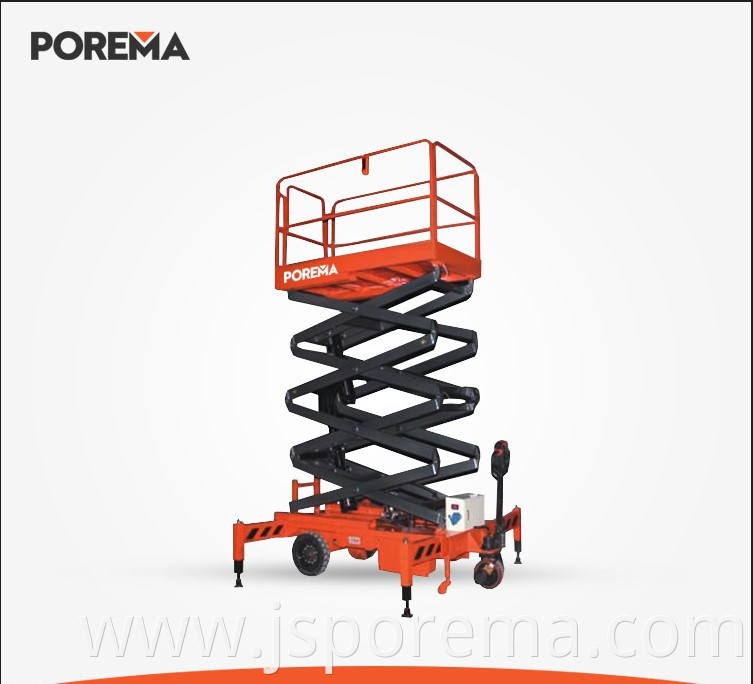 Cutting fork type aerial working platform